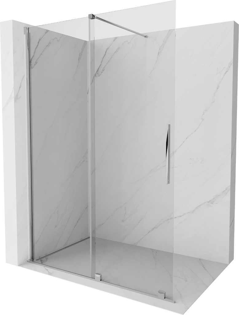 MEXEN/S Velar posuvné sprchové dveře Walk-in 130, transparent, chrom 871-130-000-03-01