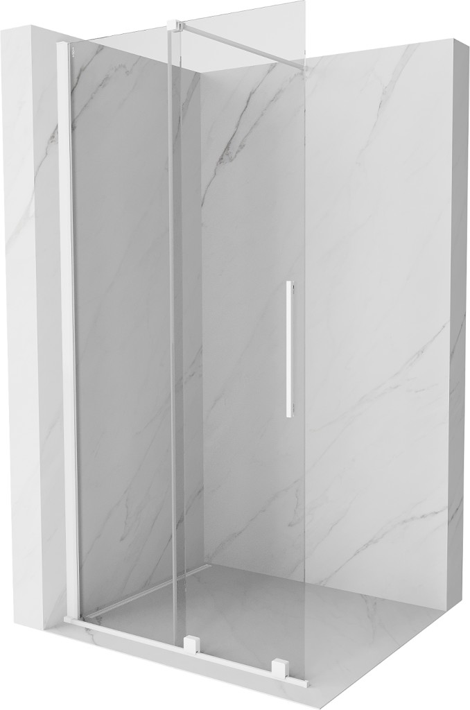 MEXEN/S Velar posuvné sprchové dveře Walk-in 70, transparent, bílá 871-070-000-03-20