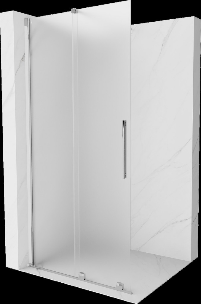 MEXEN/S Velar Sprchová zástěna posuvná Walk-in 120 x 200, dekor 8 mm, chrom 871-120-000-33-01