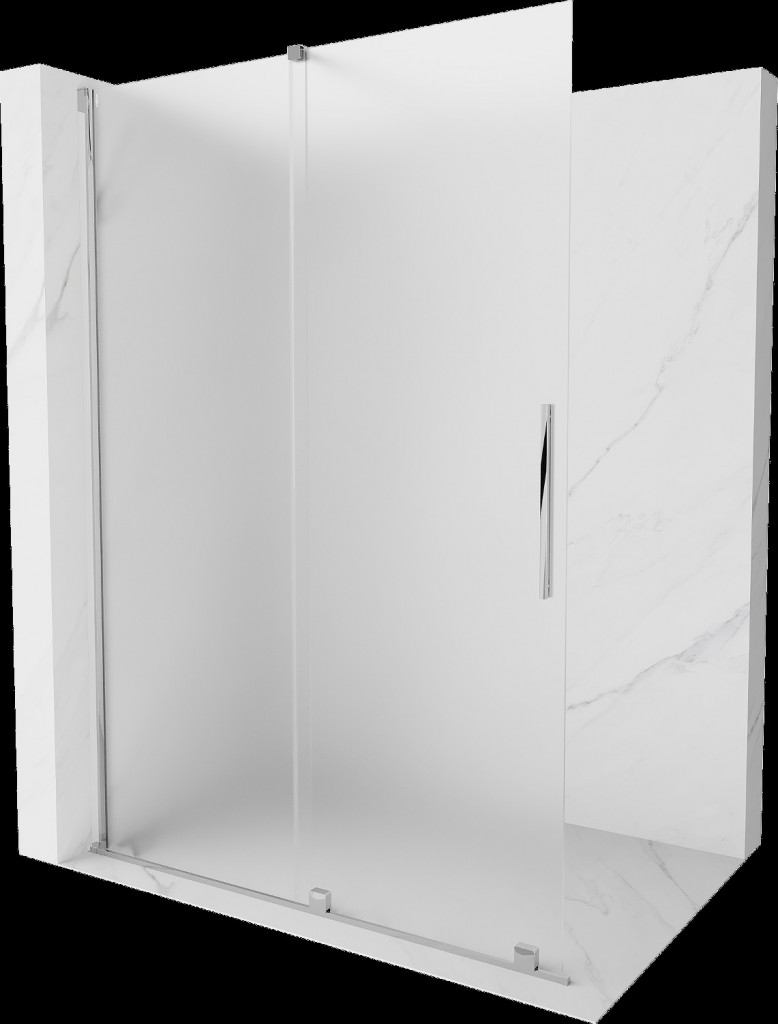 MEXEN/S Velar Sprchová zástěna posuvná Walk-in 150 x 200, dekor 8 mm, chrom 871-150-000-33-01