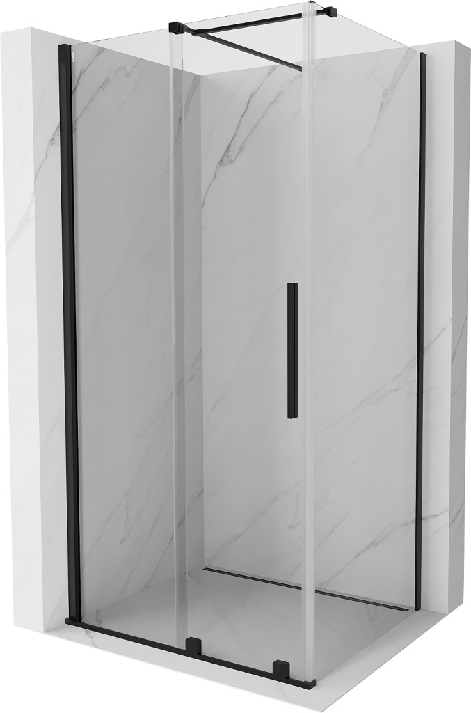 MEXEN/S Velar sprchový kout 120 x 90, transparent, černá 871-120-090-01-70