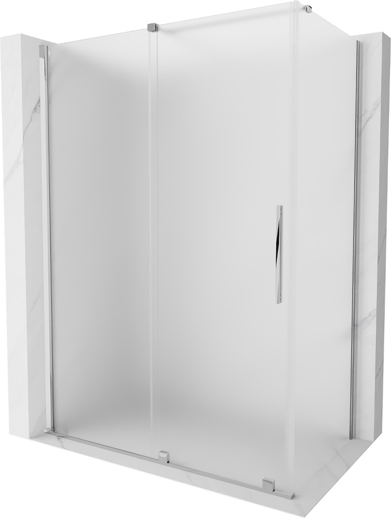 MEXEN/S Velar sprchový kout, posuvné dveře 150 x 85, dekor, chrom 871-150-085-31-01