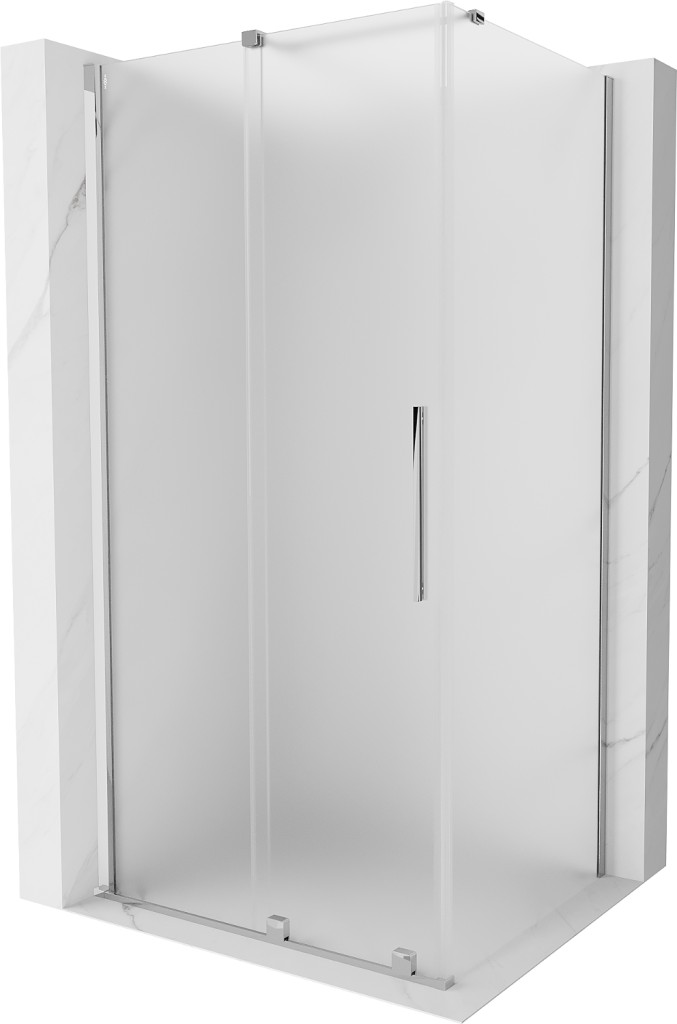MEXEN/S Velar sprchový kout, posuvné dveře 90 x 70, dekor, chrom 871-090-070-31-01