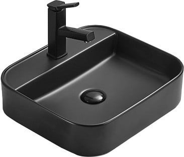 MEXEN Sofia umyvadlo na desku 40 x 40, černá mat 22154085