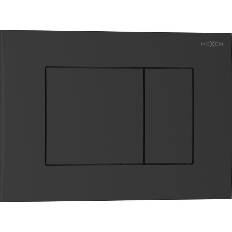 MEXEN Tex 02 splachovací tlačítko, černá matná 6102-02