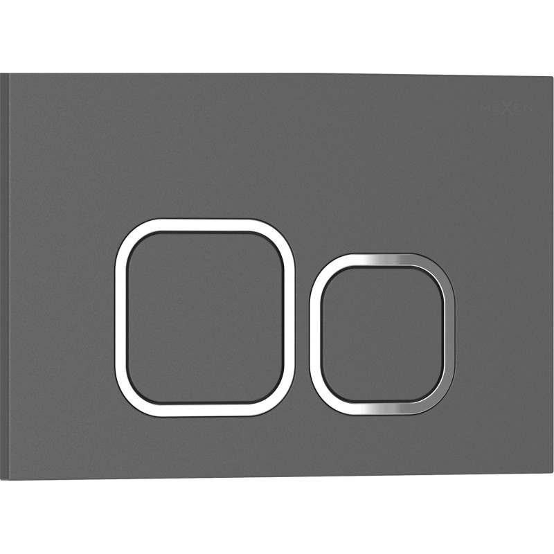 MEXEN Tex 03 splachovací tlačítko, šedý 6103-05