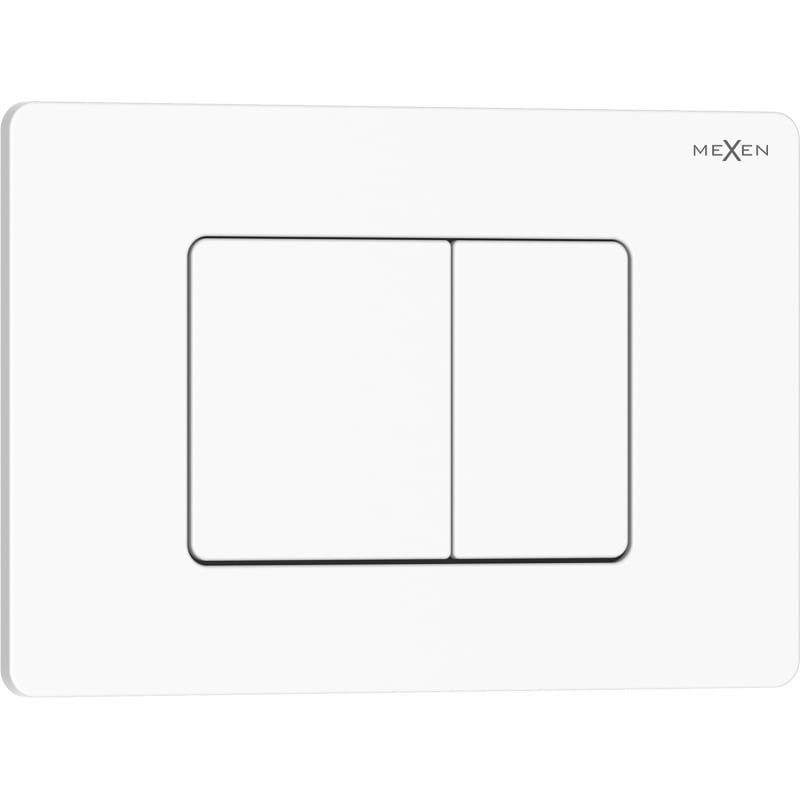 MEXEN Tex 05 splachovací tlačítko, bílá lesklá 6105-01