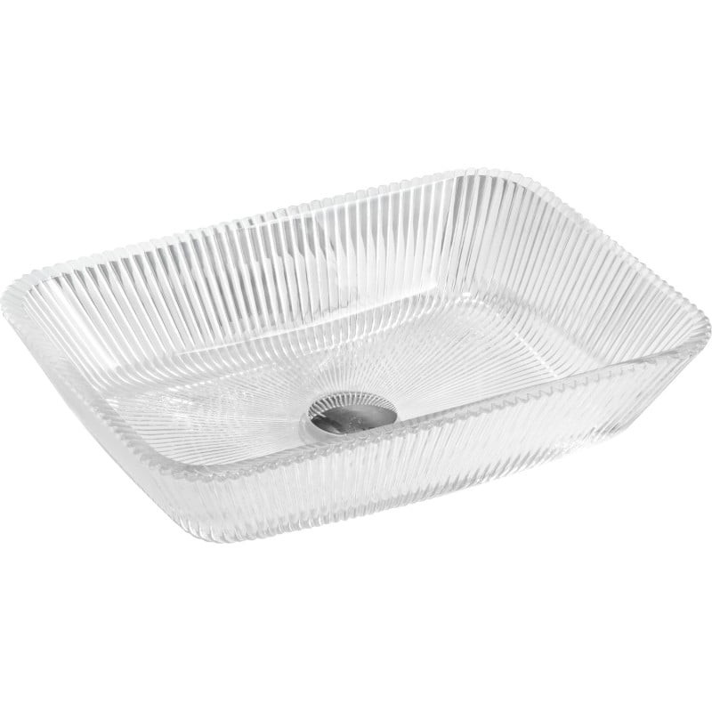 MEXEN Tiva skleněné umyvadlo na desku 46 x 33, transparent 24184600