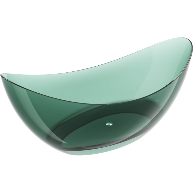 MEXEN Vea teal volně stojící vana transparentna 180 x 80, korek chrom 58091808011