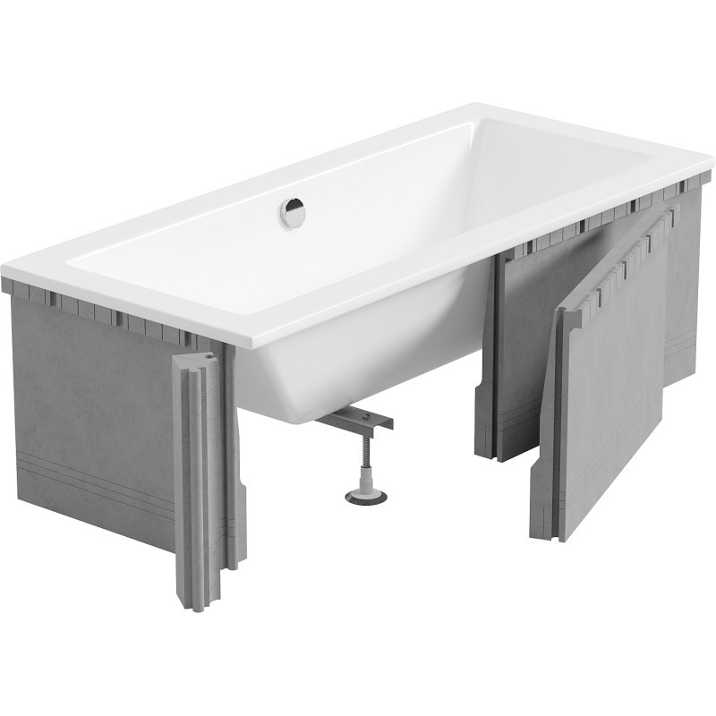 MEXEN X-ST polystyrenový plášť na obdélníkovou vanu 160-190 x 70-90, bílá 55021-00