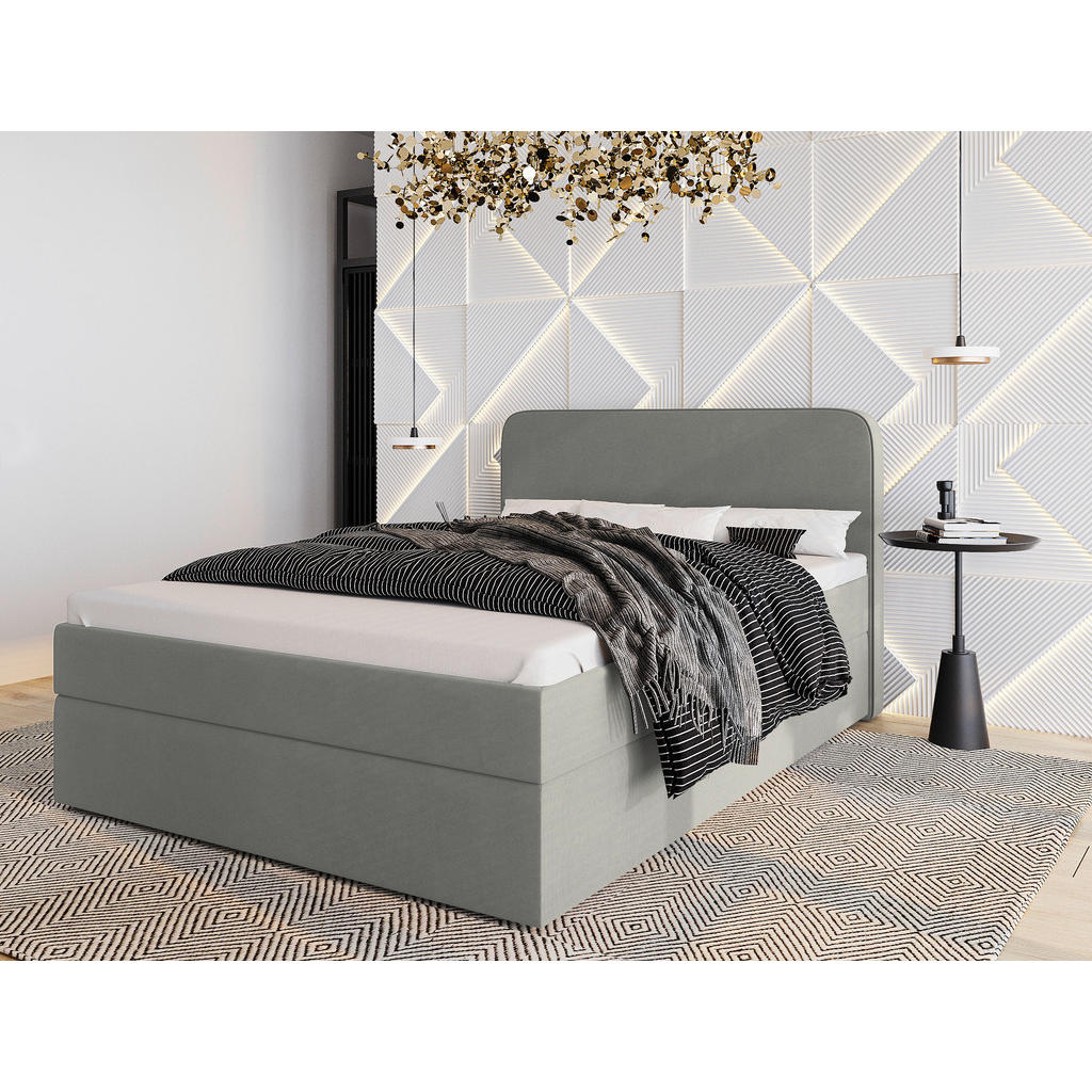 MID.YOU AMERICKÁ POSTEL, 120/200 cm, šedá 1