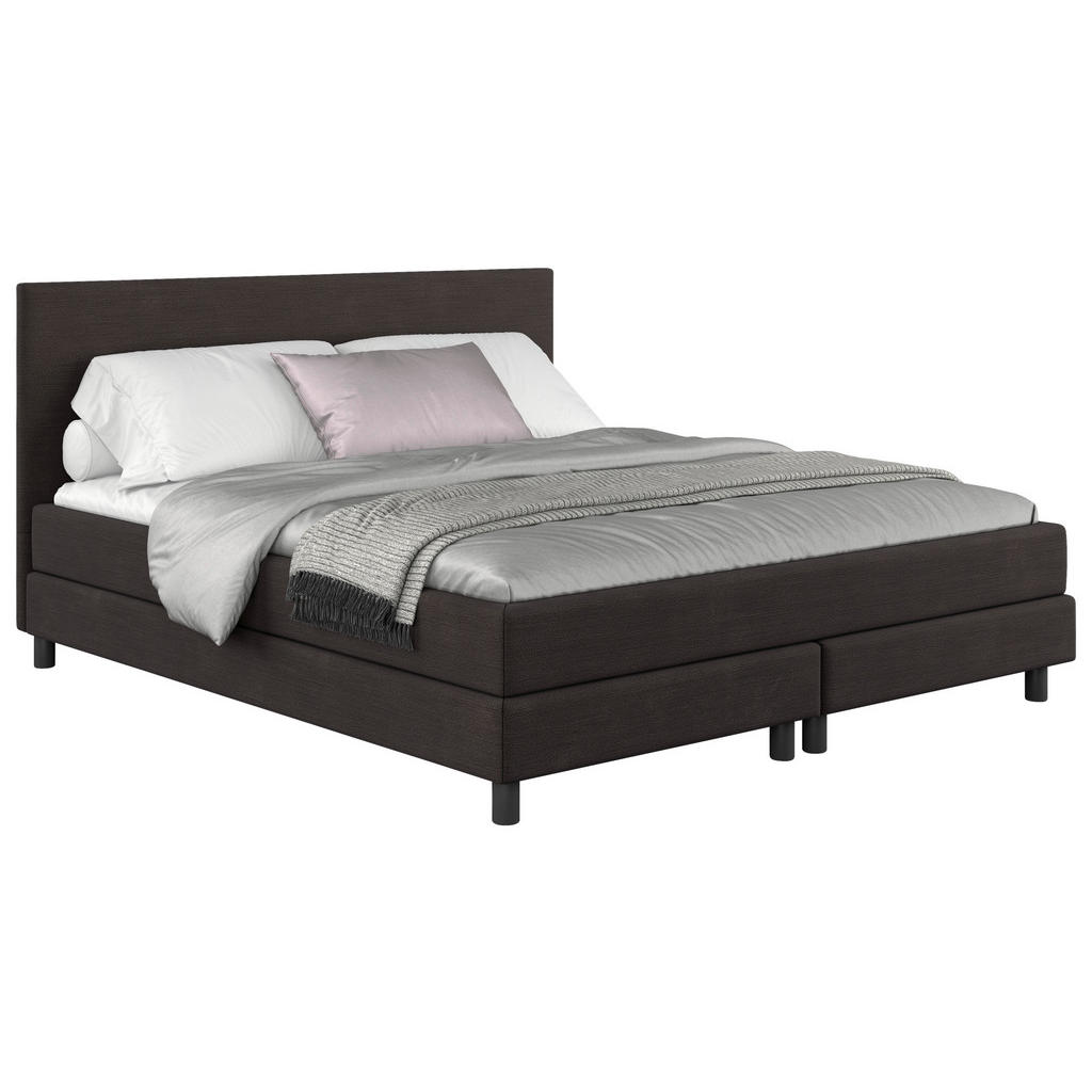 MID.YOU AMERICKÁ POSTEL, 160/200 cm, tmavě hnědá