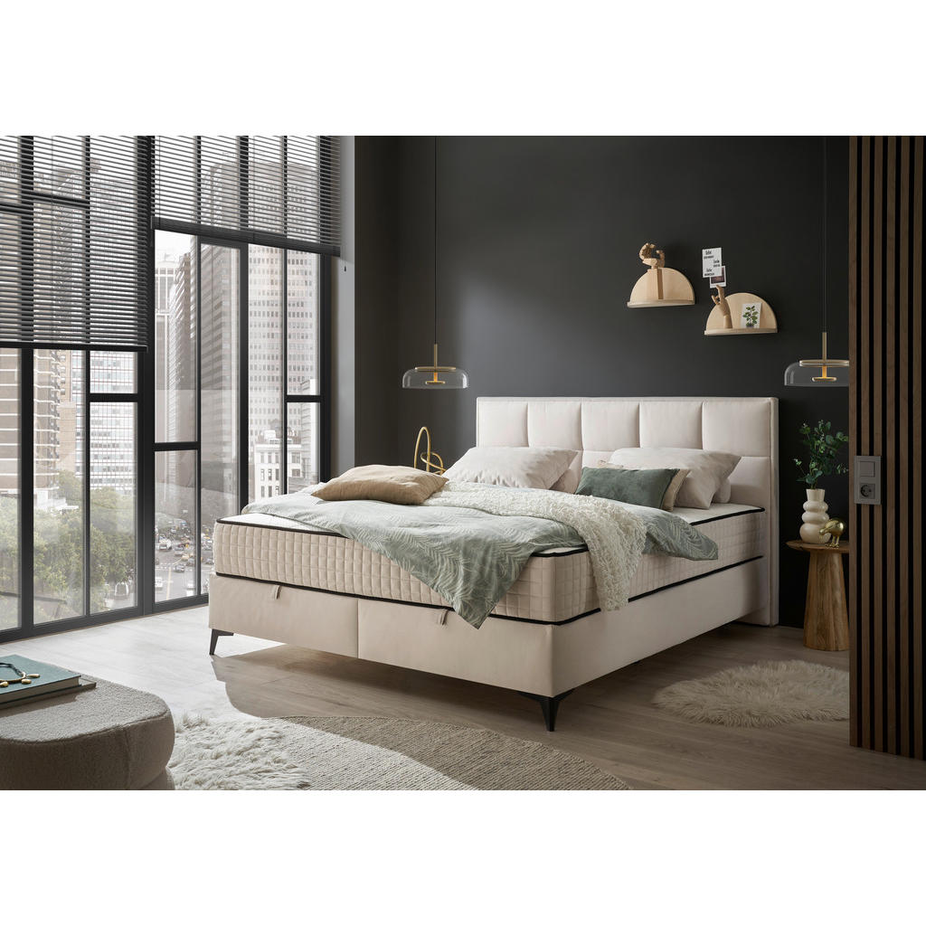 MID.YOU AMERICKÁ POSTEL, 180/200 cm, krémová 1