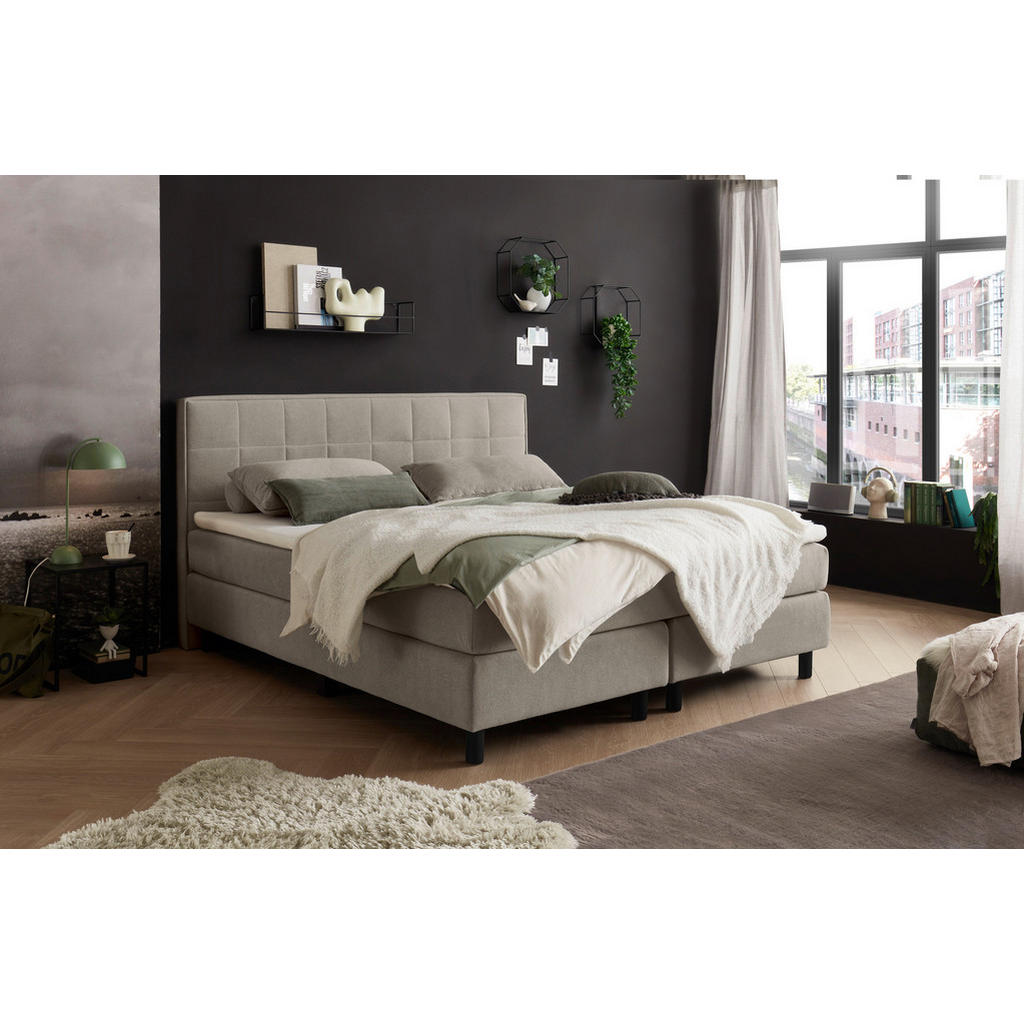 MID.YOU AMERICKÁ POSTEL, 180/200 cm, pískové barvy