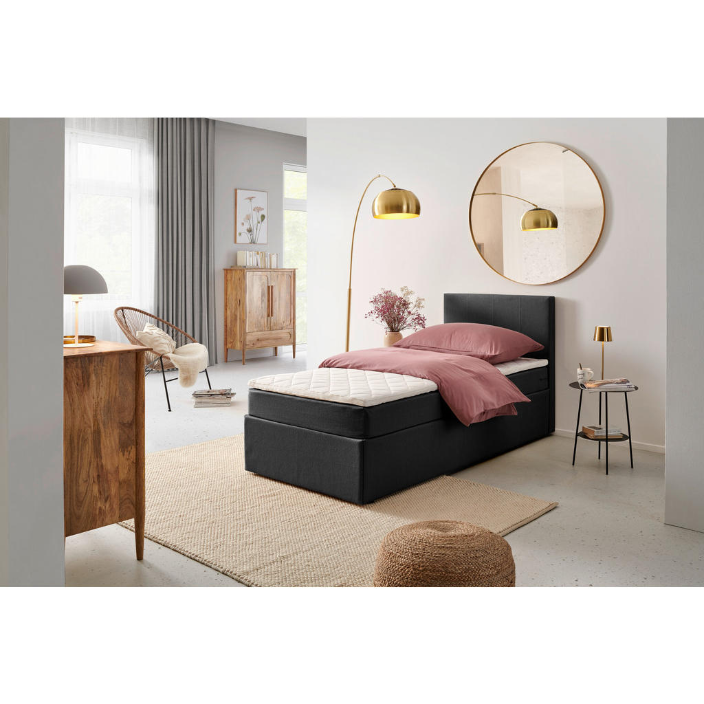 MID.YOU AMERICKÁ POSTEL, 90/200 cm, šedá 1