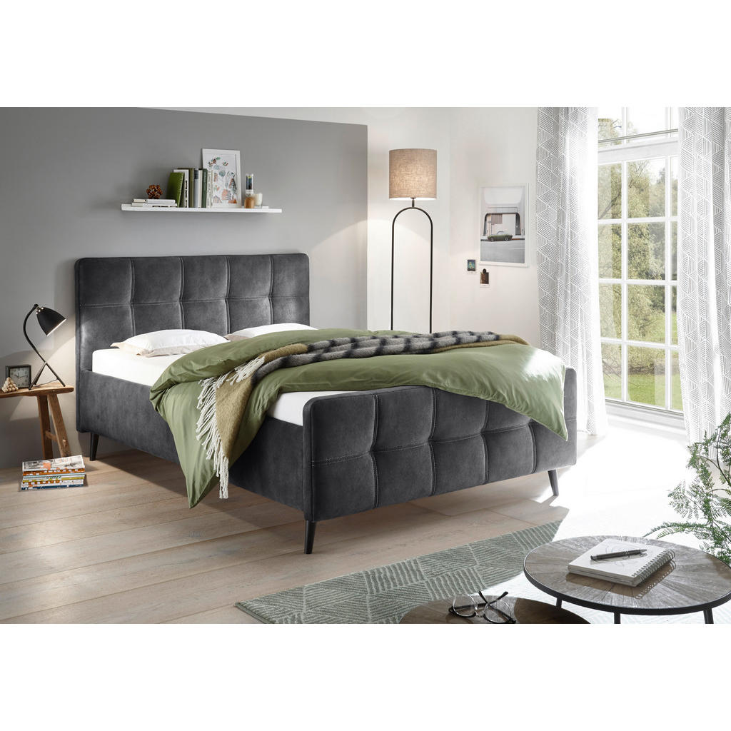 MID.YOU ČALOUNĚNÁ POSTEL, 140/200 cm antracitová 1