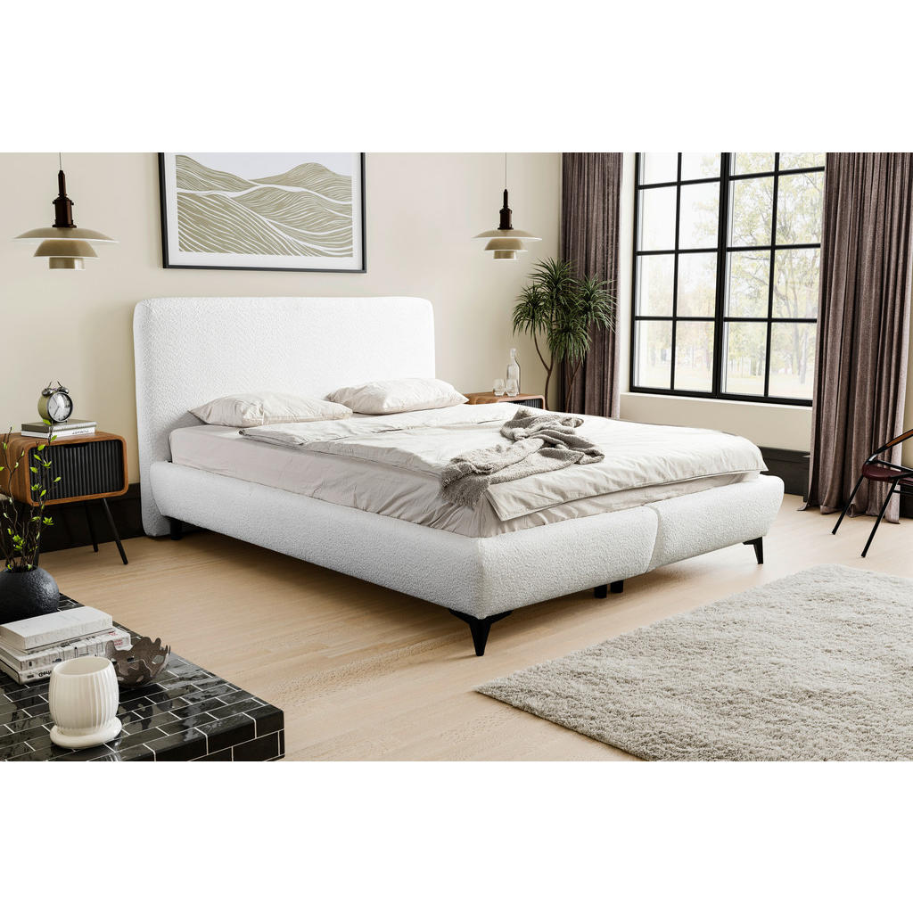 MID.YOU ČALOUNĚNÁ POSTEL, 140/200 cm krémová 1