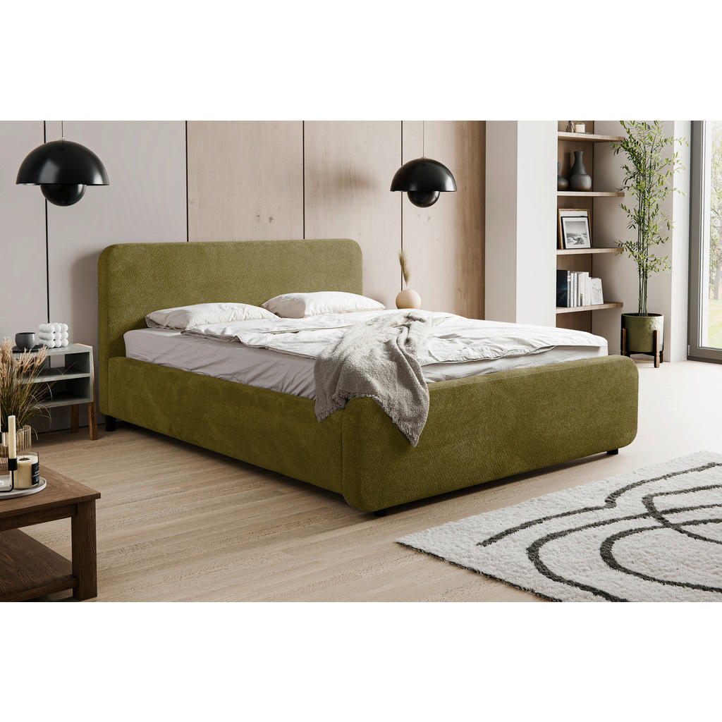 MID.YOU ČALOUNĚNÁ POSTEL, 140/200 cm, zelená