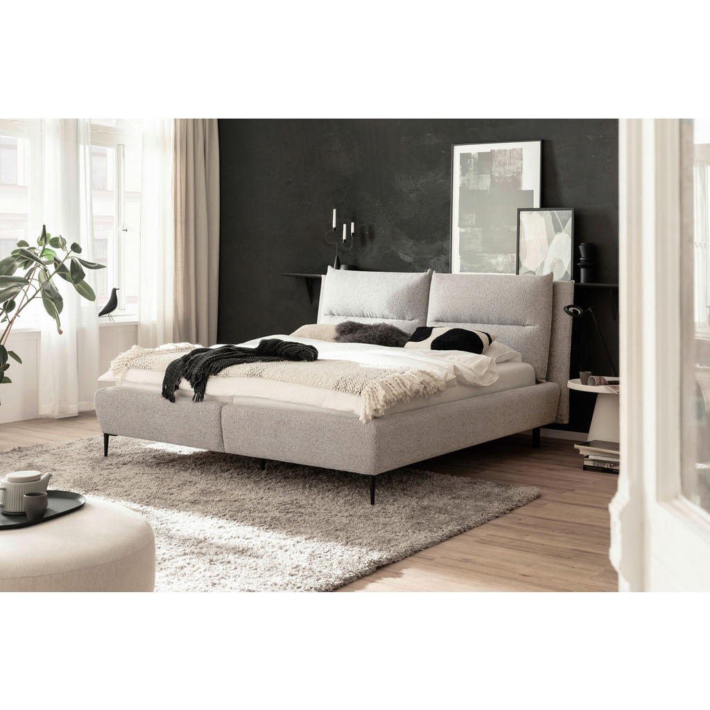 MID.YOU ČALOUNĚNÁ POSTEL, 180/200 cm, krémová, černá 1