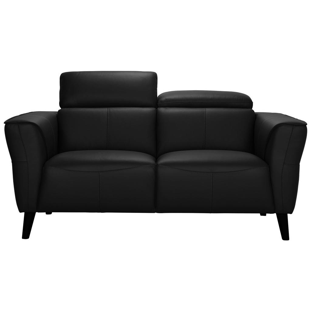 MID.YOU DVOUMÍSTNÁ POHOVKA, černá, pravá kůže