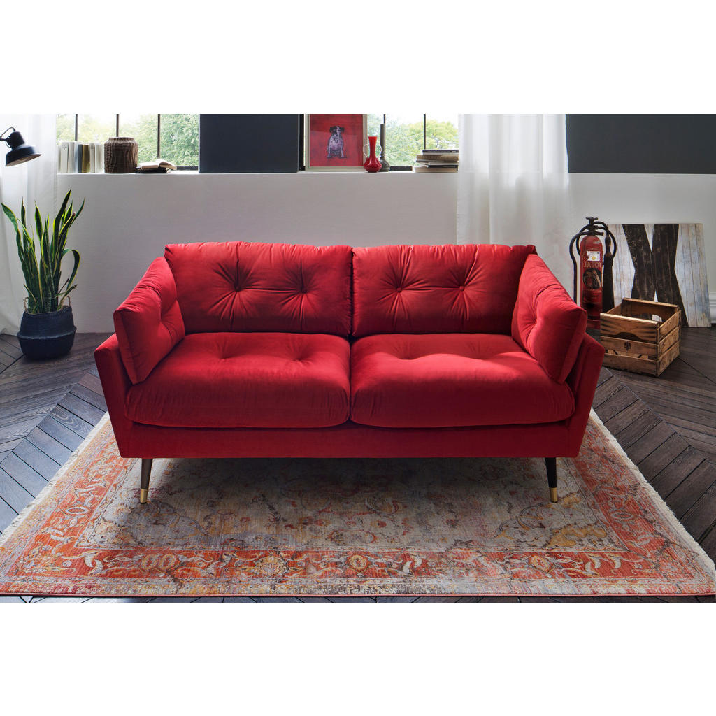 MID.YOU DVOUMÍSTNÁ POHOVKA, textil, tmavě červená