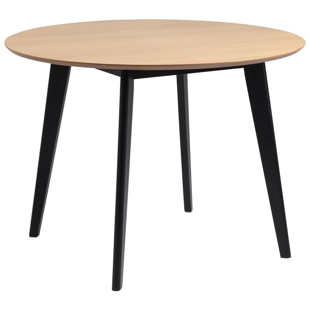 MID.YOU JÍDELNÍ STŮL, kaučukové dřevo, dub, černá, barvy dubu, 105/105/76 cm