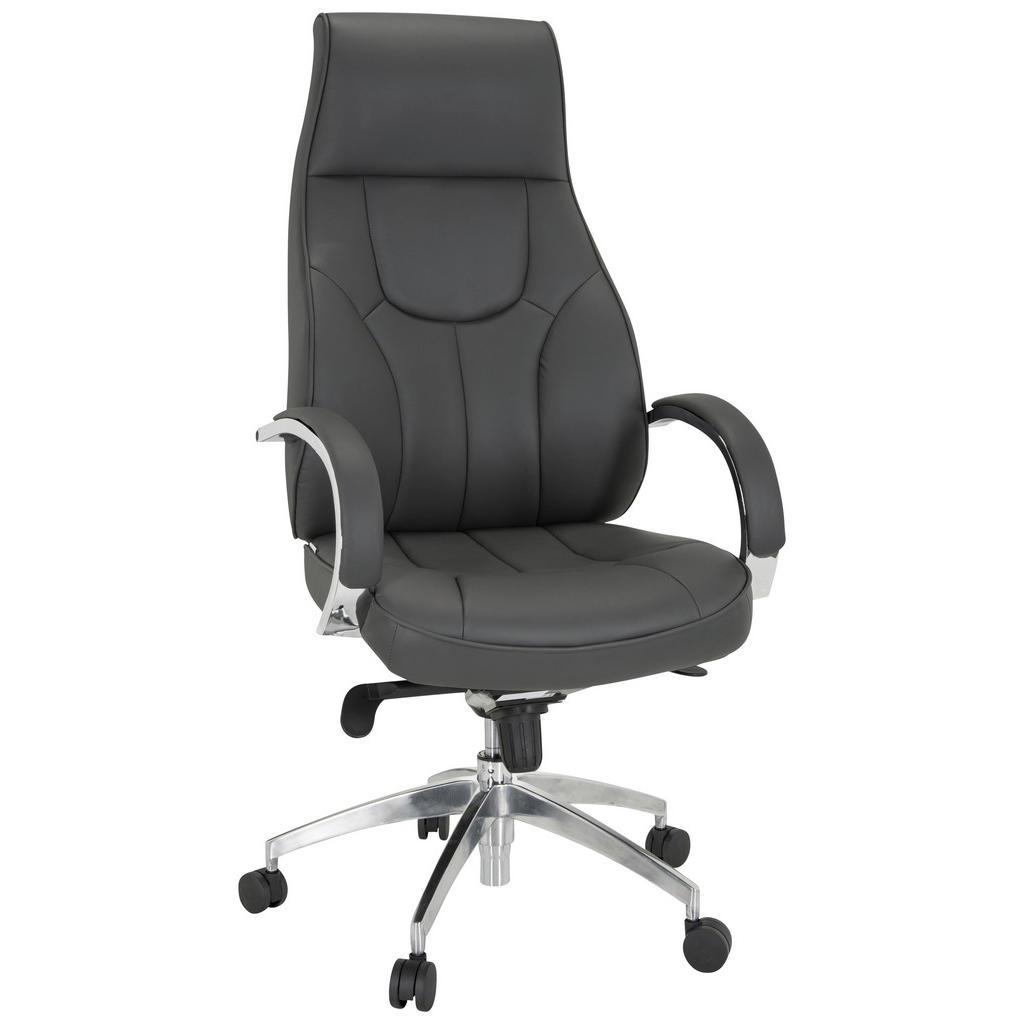 MID.YOU KANCELÁŘSKÉ KŘESLO, vzhled kůže, šedá