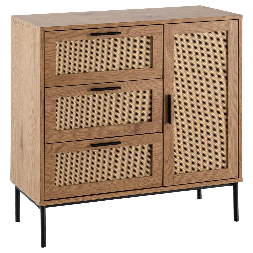 MID.YOU KOMODA, barvy dubu, 80/82/36 cm