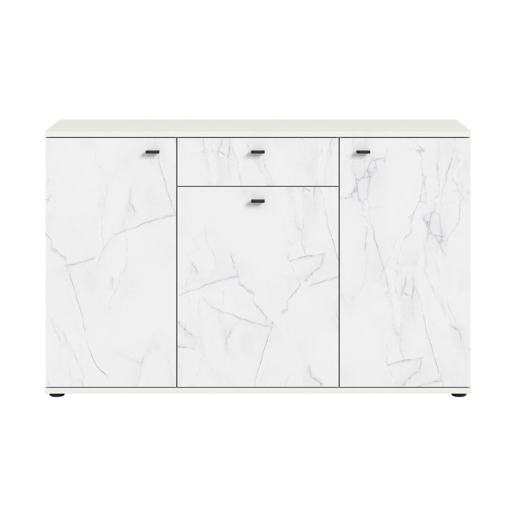 MID.YOU KOMODA, bílá, 138/87/40 cm