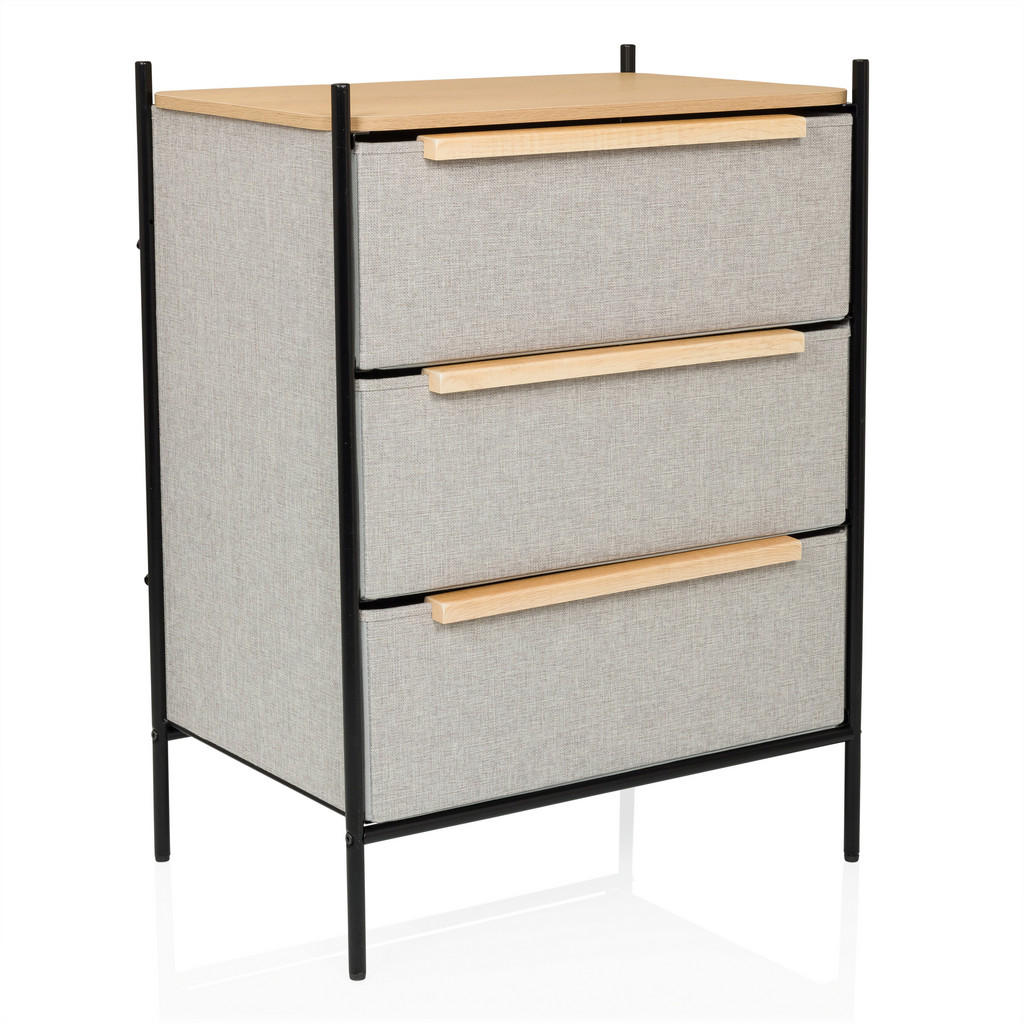 MID.YOU KOMODA, šedohnědá, 58/79/39 cm