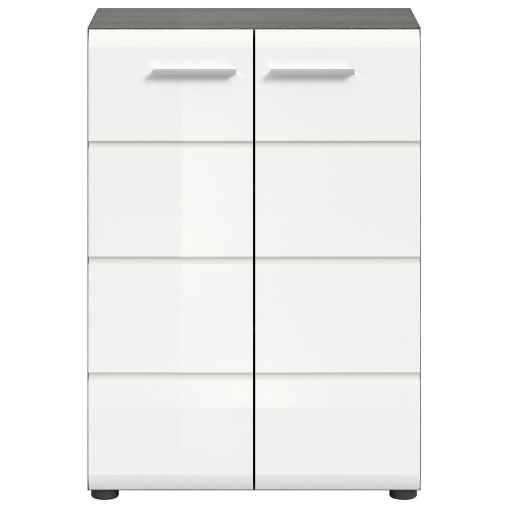 MID.YOU KOMODA, vysoce lesklá bílá, 60/85/37 cm