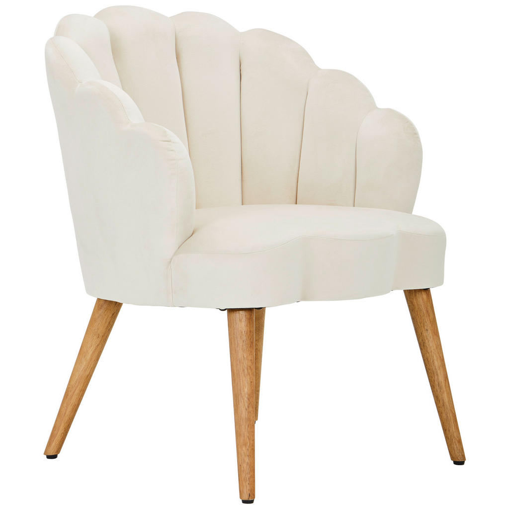 MID.YOU KŘESLO, dřevo, textil, krémová, ecru