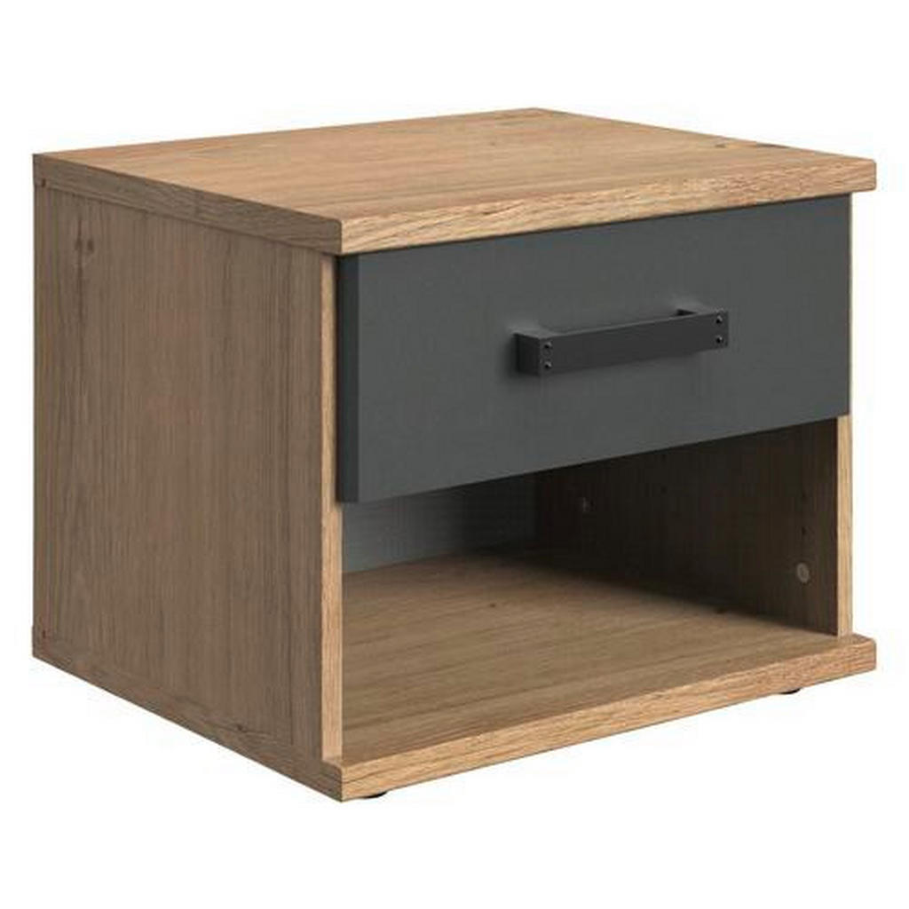 MID.YOU NOČNÍ STOLEK barvy grafitu, barvy dubu