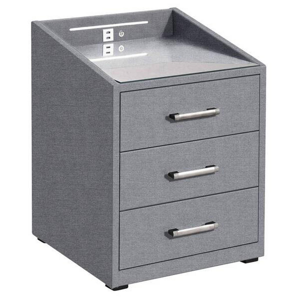 MID.YOU NOČNÍ STOLEK, šedá, 47/61/46 cm