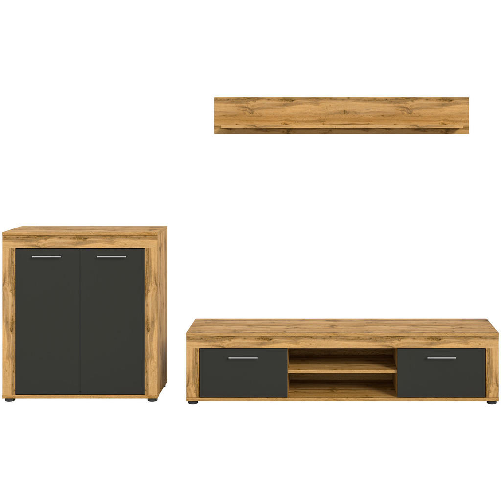 MID.YOU OBÝVACÍ STĚNA antracitová, dub wotan 1