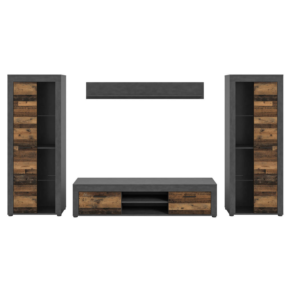 MID.YOU OBÝVACÍ STĚNA šedá, přírodní barvy 2