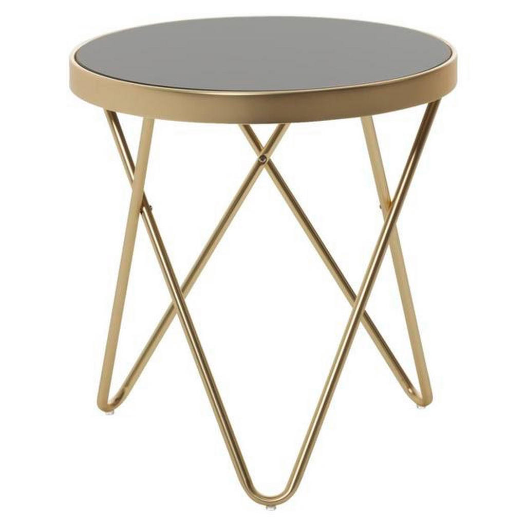 MID.YOU ODKLÁDACÍ STOLEK, černá, barvy zlata 1