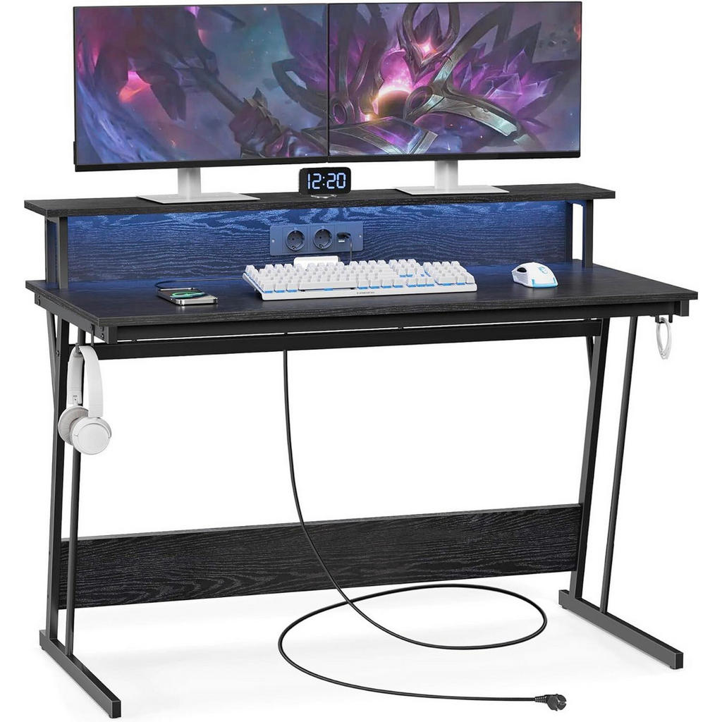 MID.YOU PC STŮL, černá, 120/91/60 cm