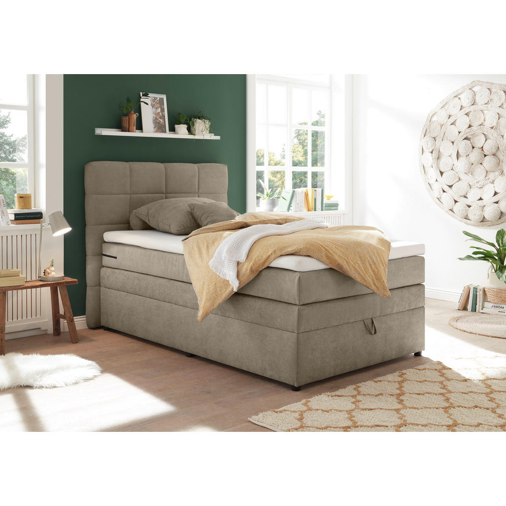 MID.YOU POSTEL BOXSPRING, 120/200 cm, pískové barvy