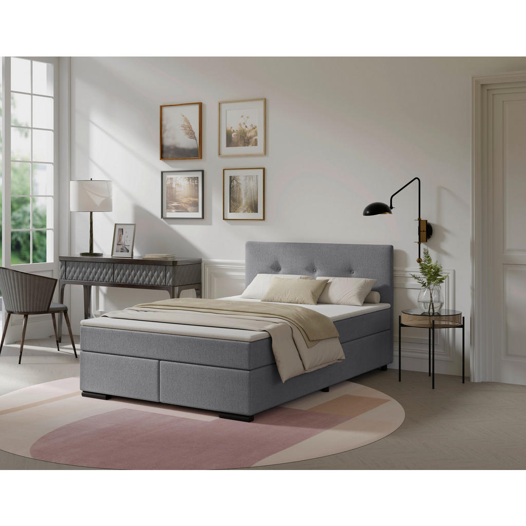 MID.YOU POSTEL BOXSPRING, 120/220 cm, světle šedá 1