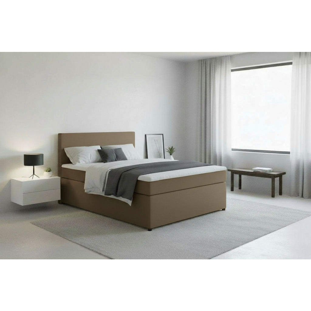 MID.YOU POSTEL BOXSPRING, 140/200 cm, pískové barvy