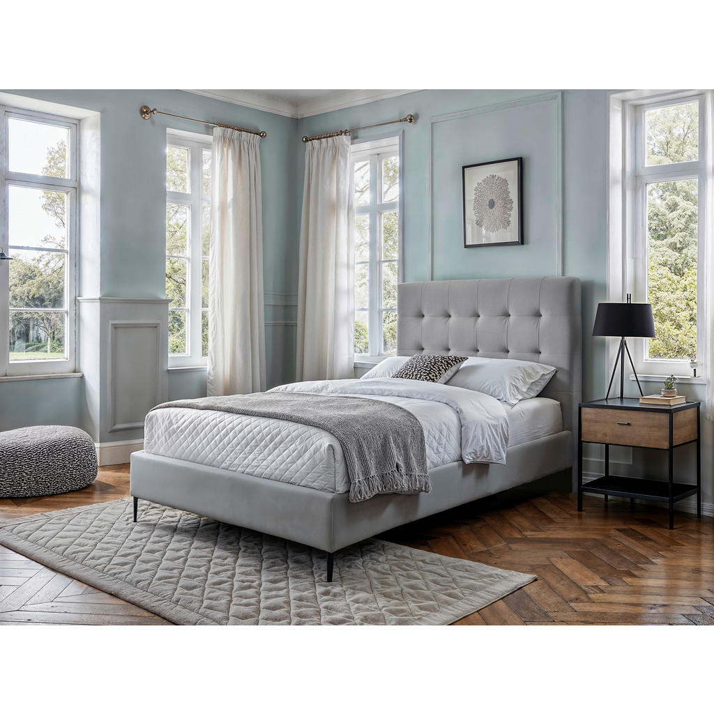 MID.YOU POSTEL BOXSPRING, 140/200 cm, světle šedá 1