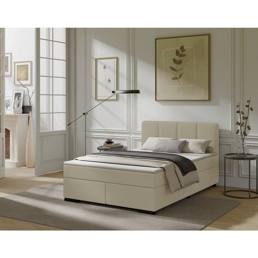 MID.YOU POSTEL BOXSPRING, 140/220 cm, béžová