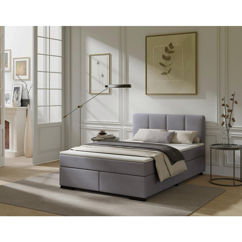 MID.YOU POSTEL BOXSPRING, 140/220 cm, světle šedá 1