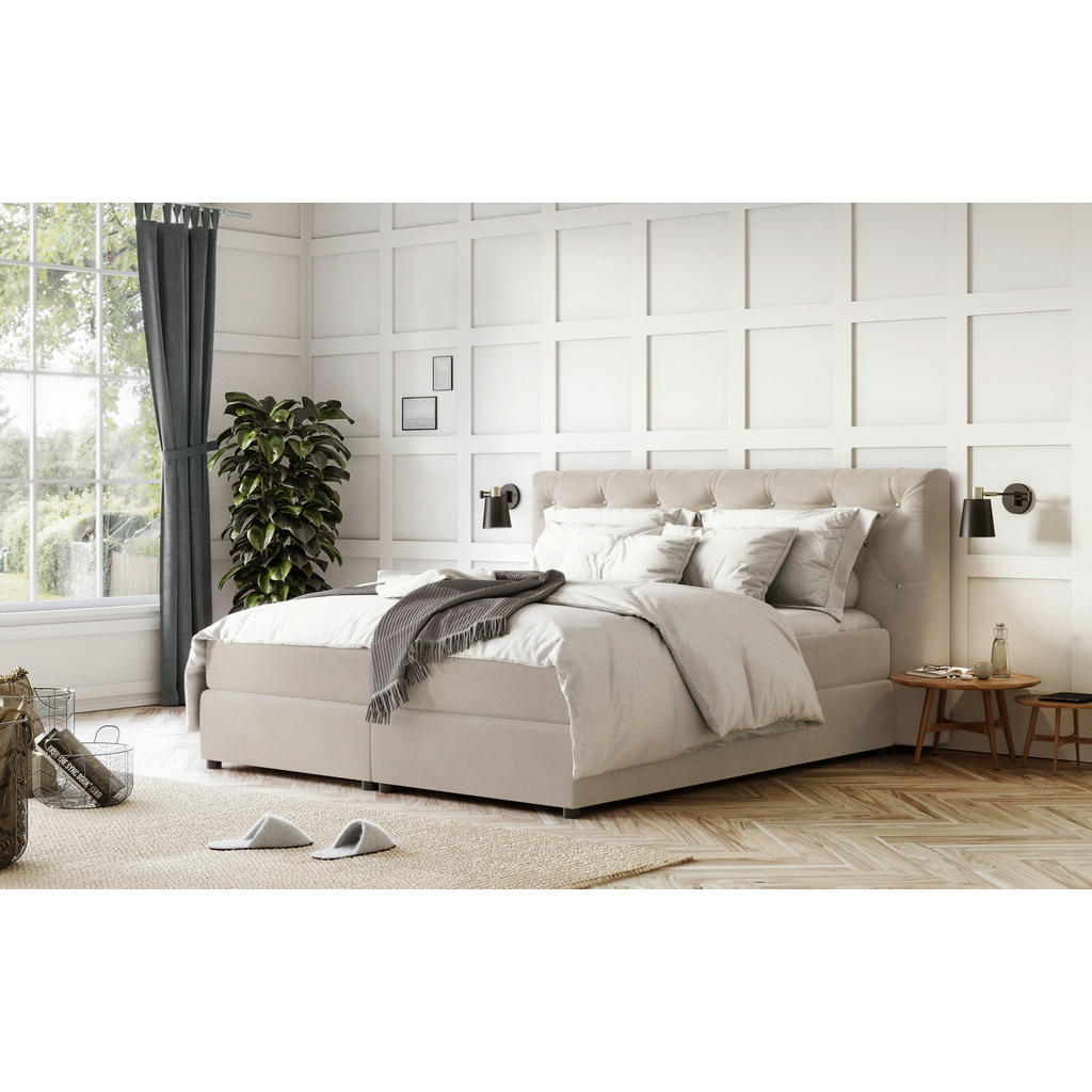 MID.YOU POSTEL BOXSPRING, 180/200 cm, béžová 2