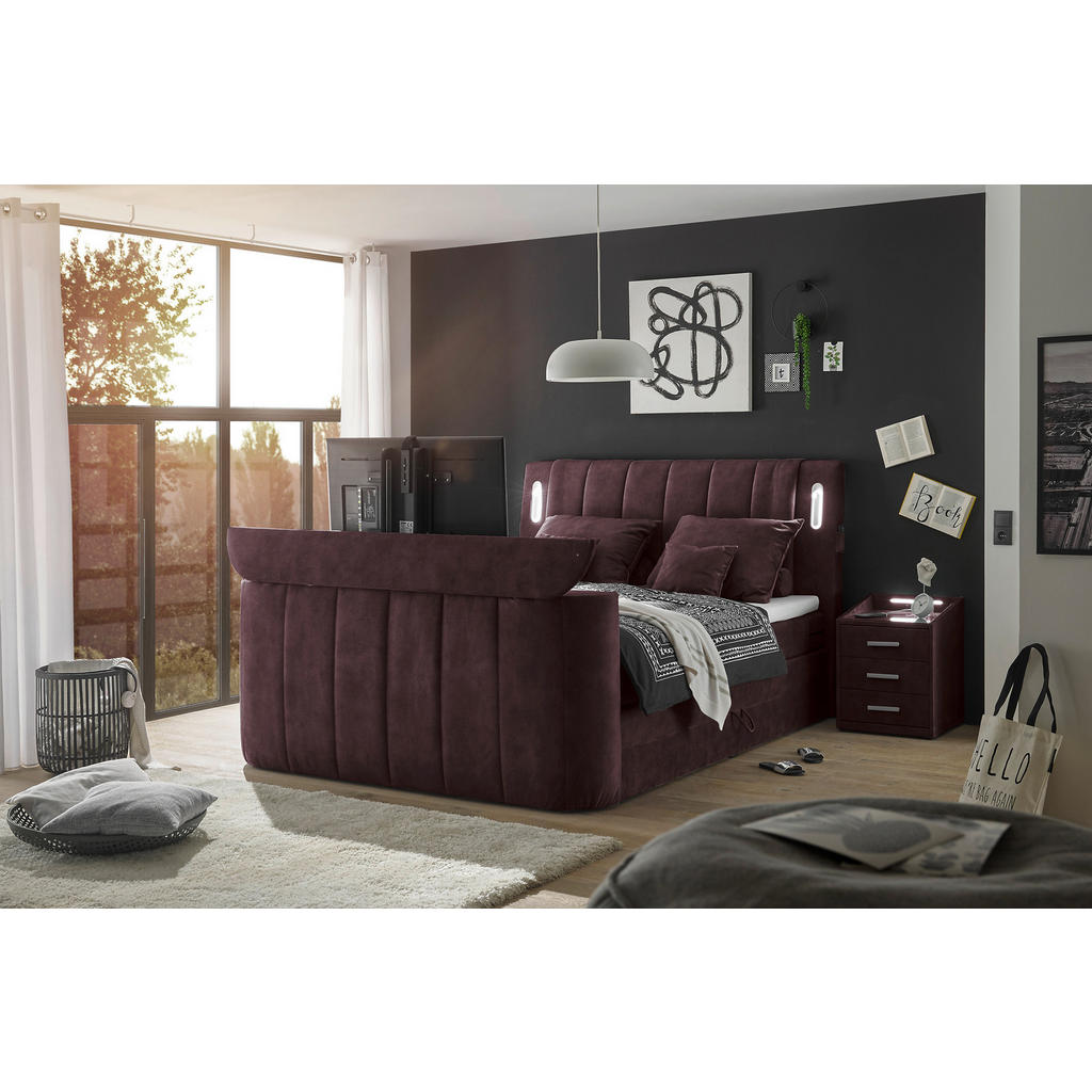 MID.YOU POSTEL BOXSPRING, 180/200 cm, lilková