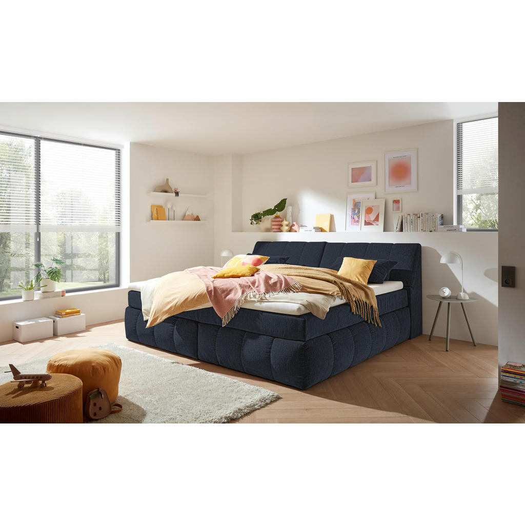 MID.YOU POSTEL BOXSPRING, 240/200 cm, černá