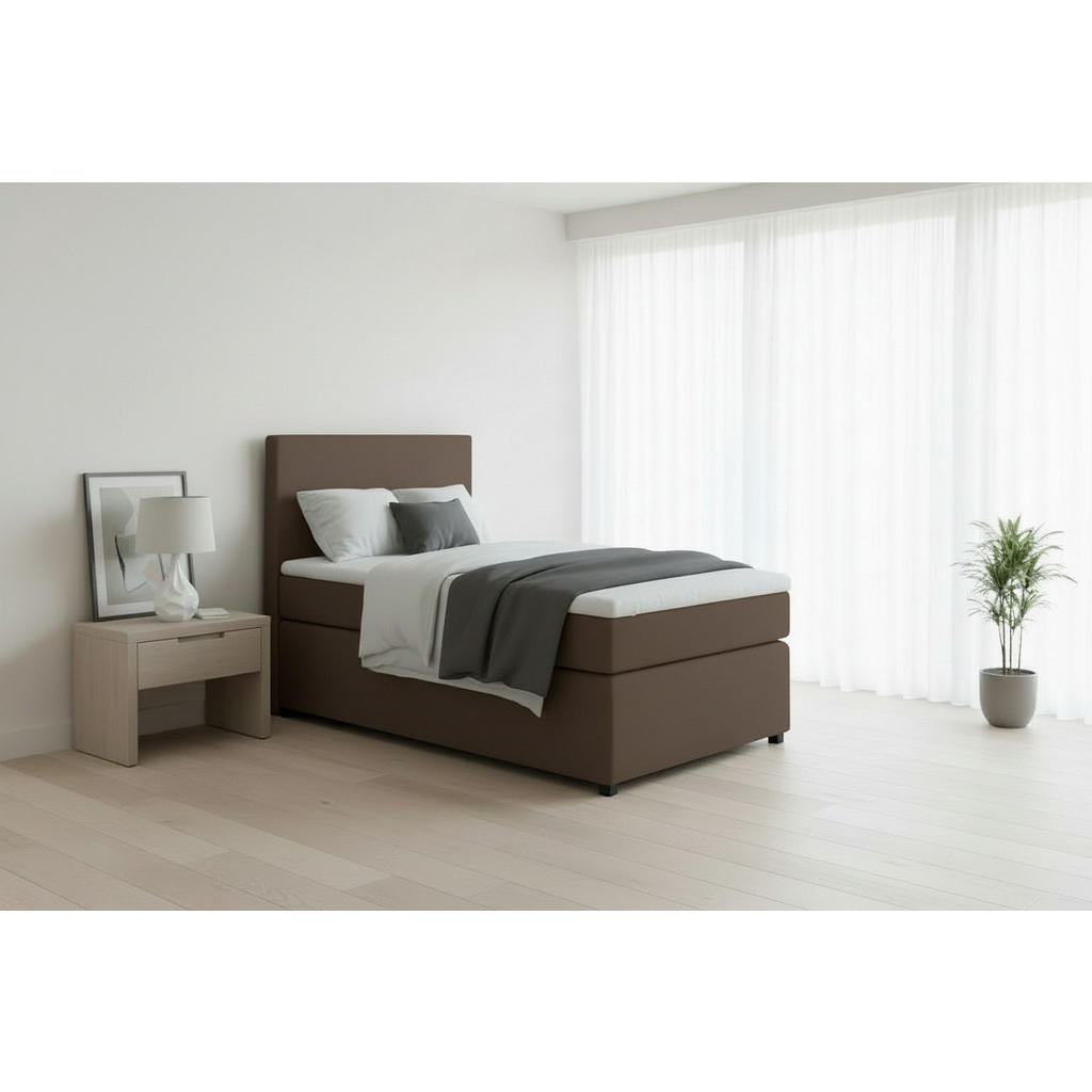 MID.YOU POSTEL BOXSPRING, 90/200 cm, hnědá