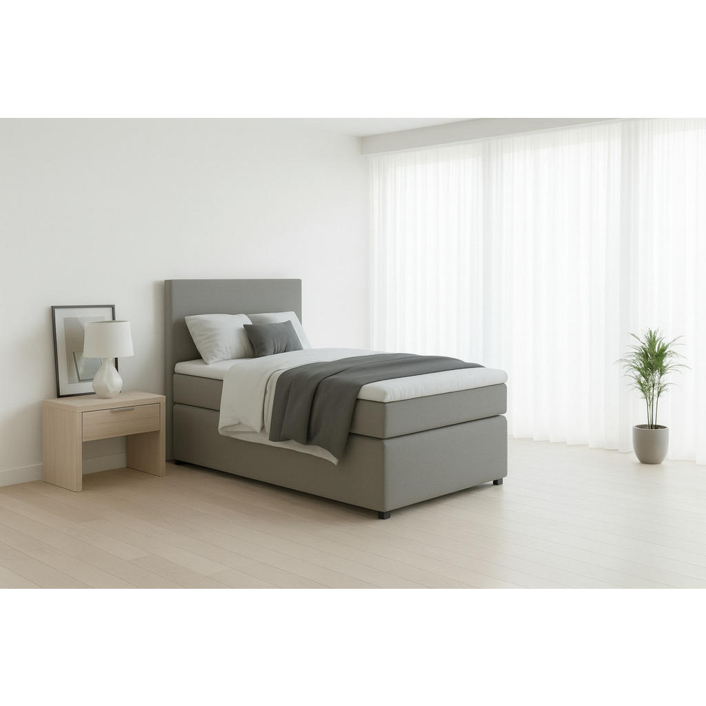 MID.YOU POSTEL BOXSPRING, 90/200 cm, šedá 1