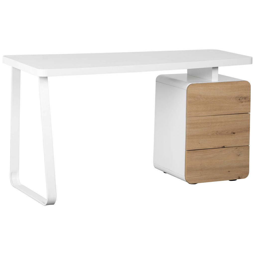 MID.YOU PSACÍ STŮL, bílá, barvy dubu, 140/75/60 cm